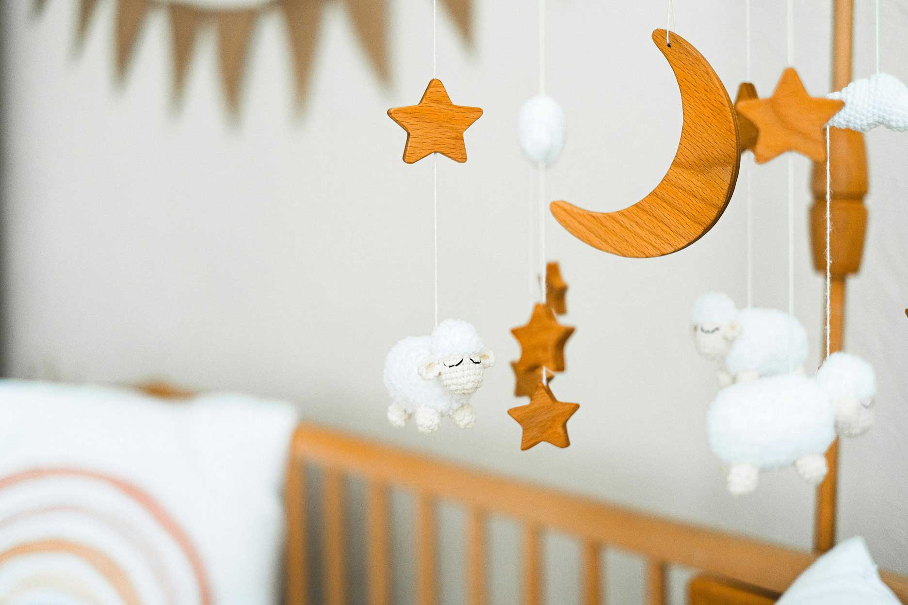 Empty crib from pregnancy loss